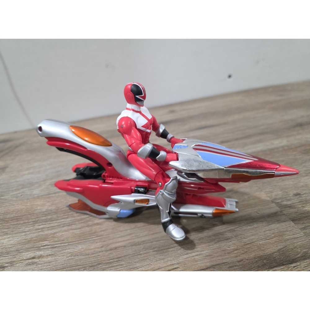 Vintage Power Rangers Time Force Red Ranger Strata Cycle Bandai 2000